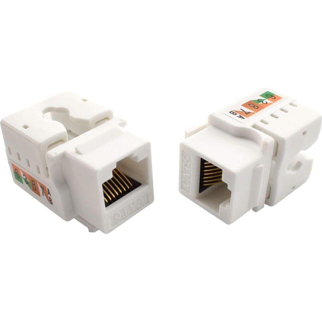 Placa de Pared Ethernet OZXNO CAT.6 RJ45 2 Puertos