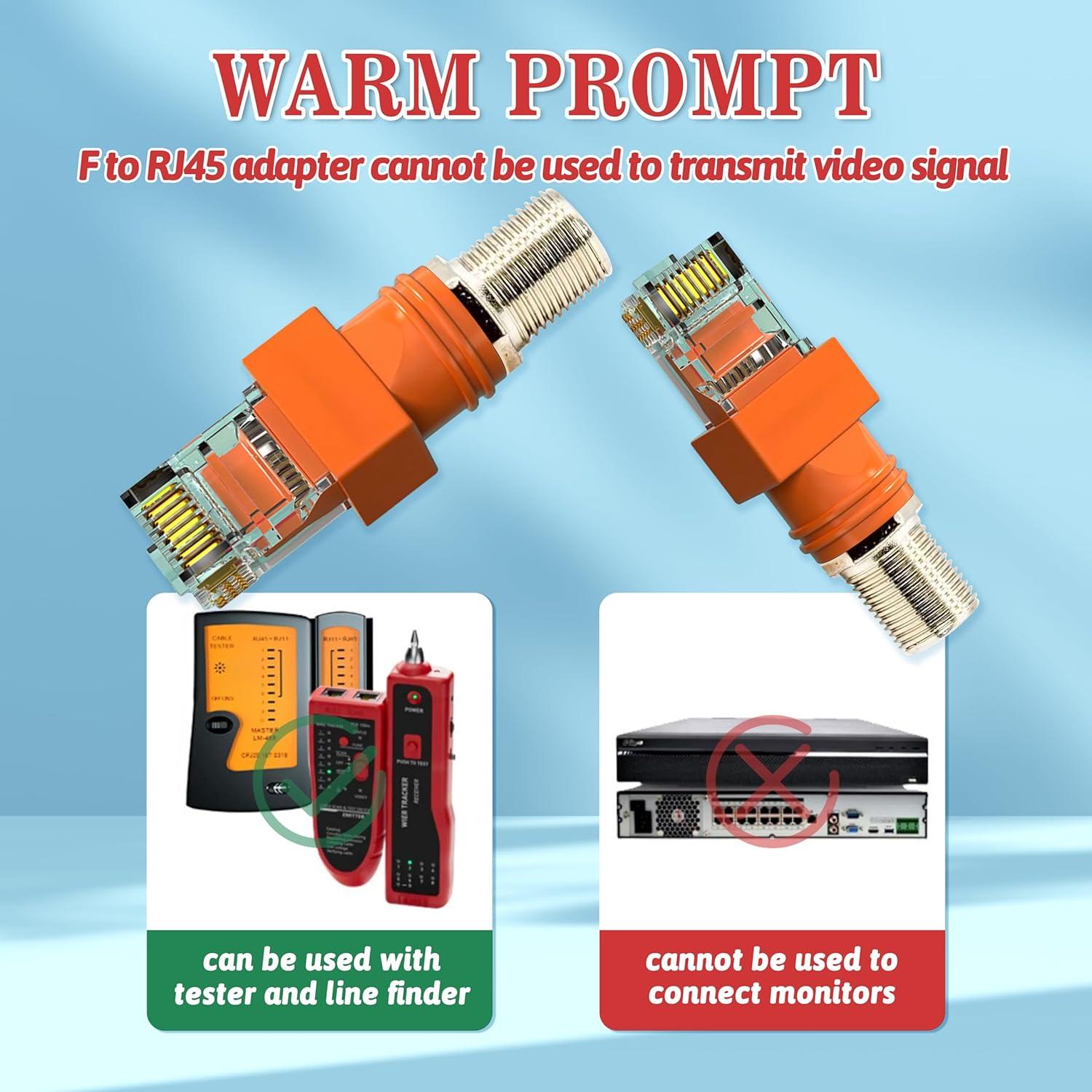 Adaptador Coaxial F a RJ45 Elecbee 5.97g Fácil Instalación