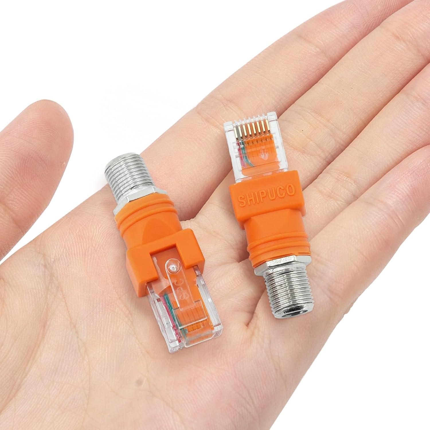 Adaptador Coaxial F a RJ45 Elecbee 5.97g Fácil Instalación