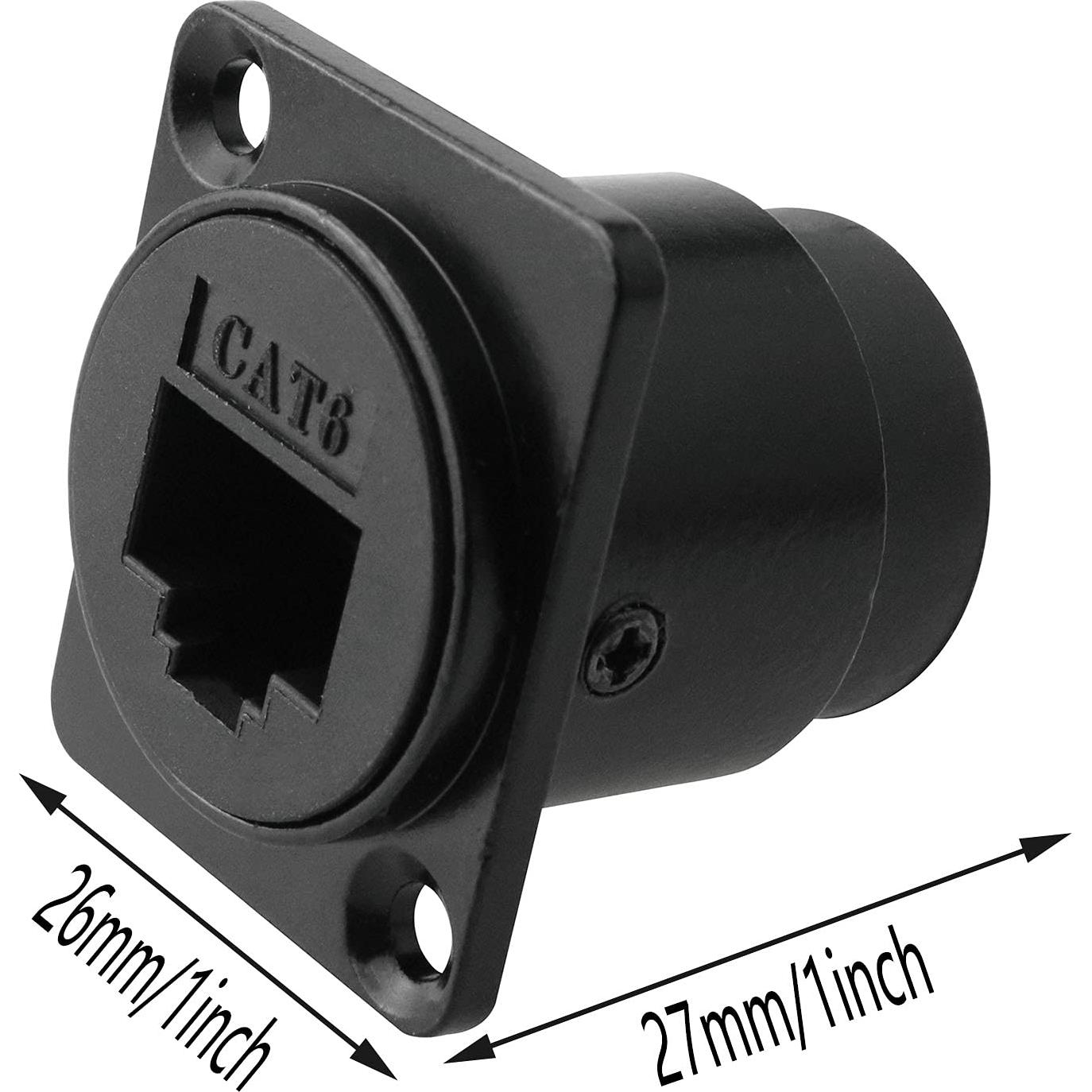 Conector de Red RJ45 a Prueba de Agua Cat6 ZZLZX 1PC