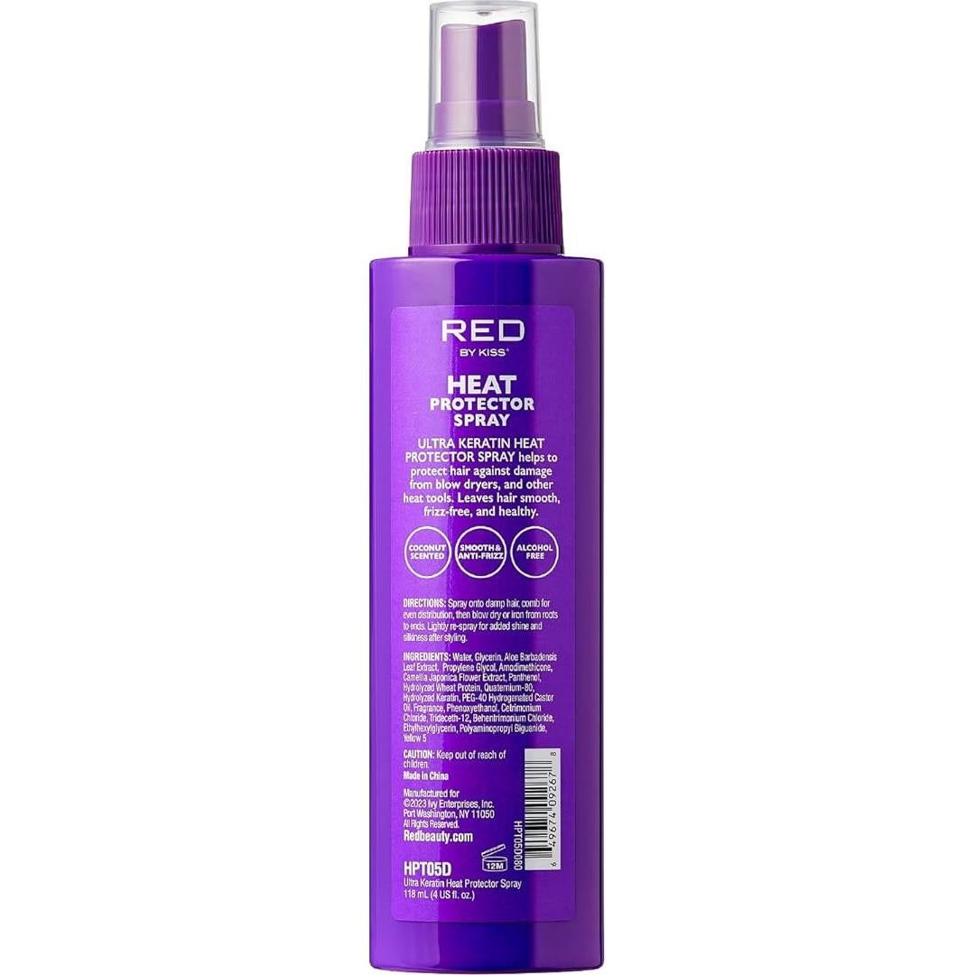 Spray Protector Térmico Red by Kiss 118 ml Queratina y B5
