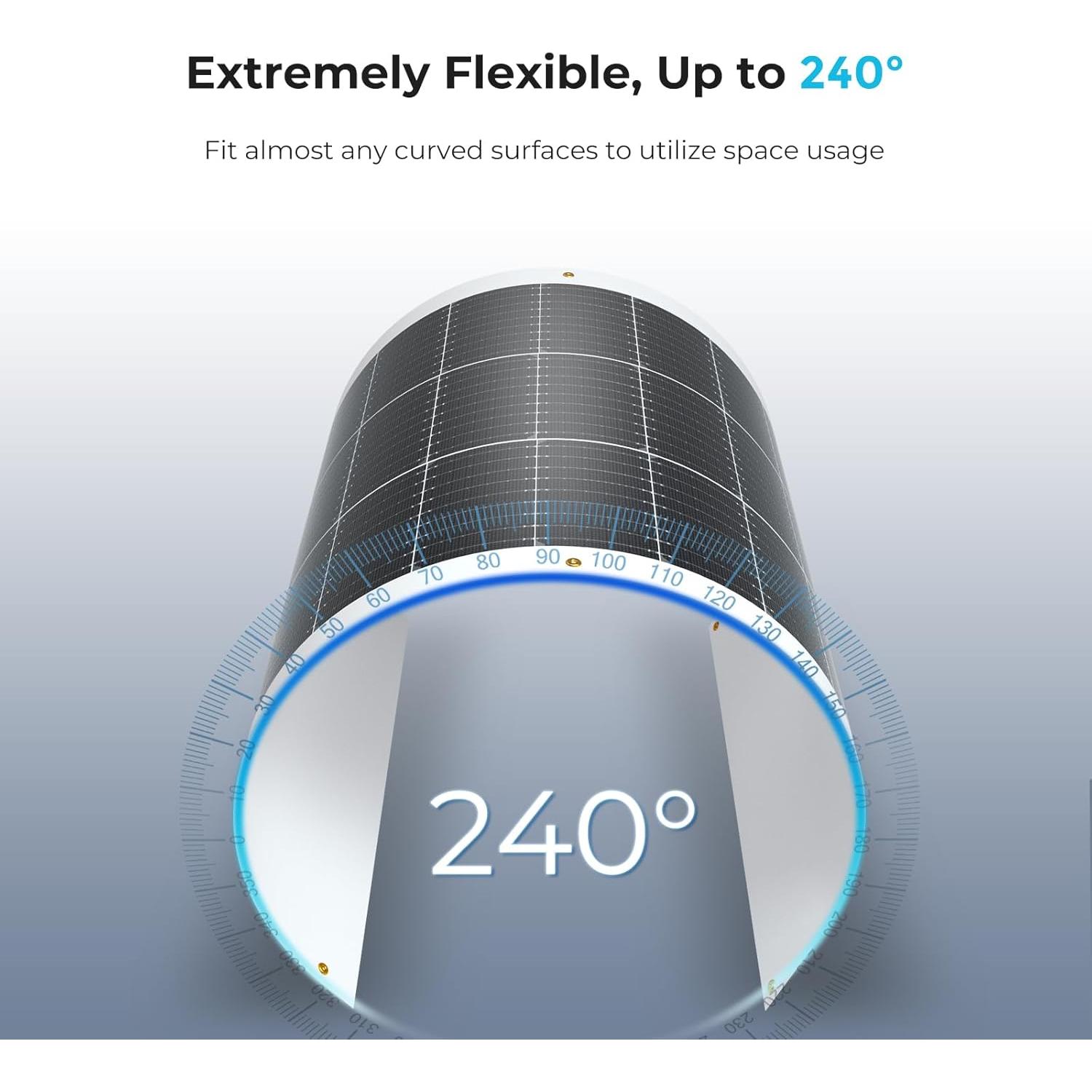 Panel Solar Flexible Renogy 100W Ultra Ligero para RV y Barcos