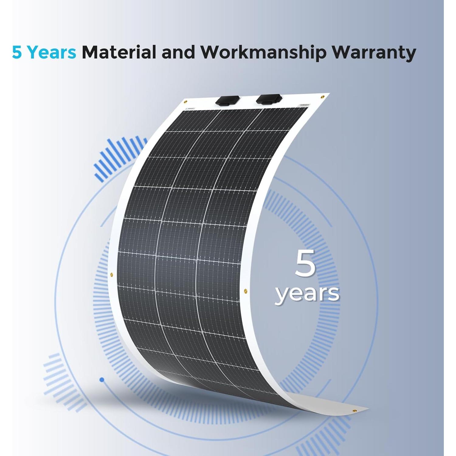 Panel Solar Flexible Renogy 100W Ultra Ligero para RV y Barcos