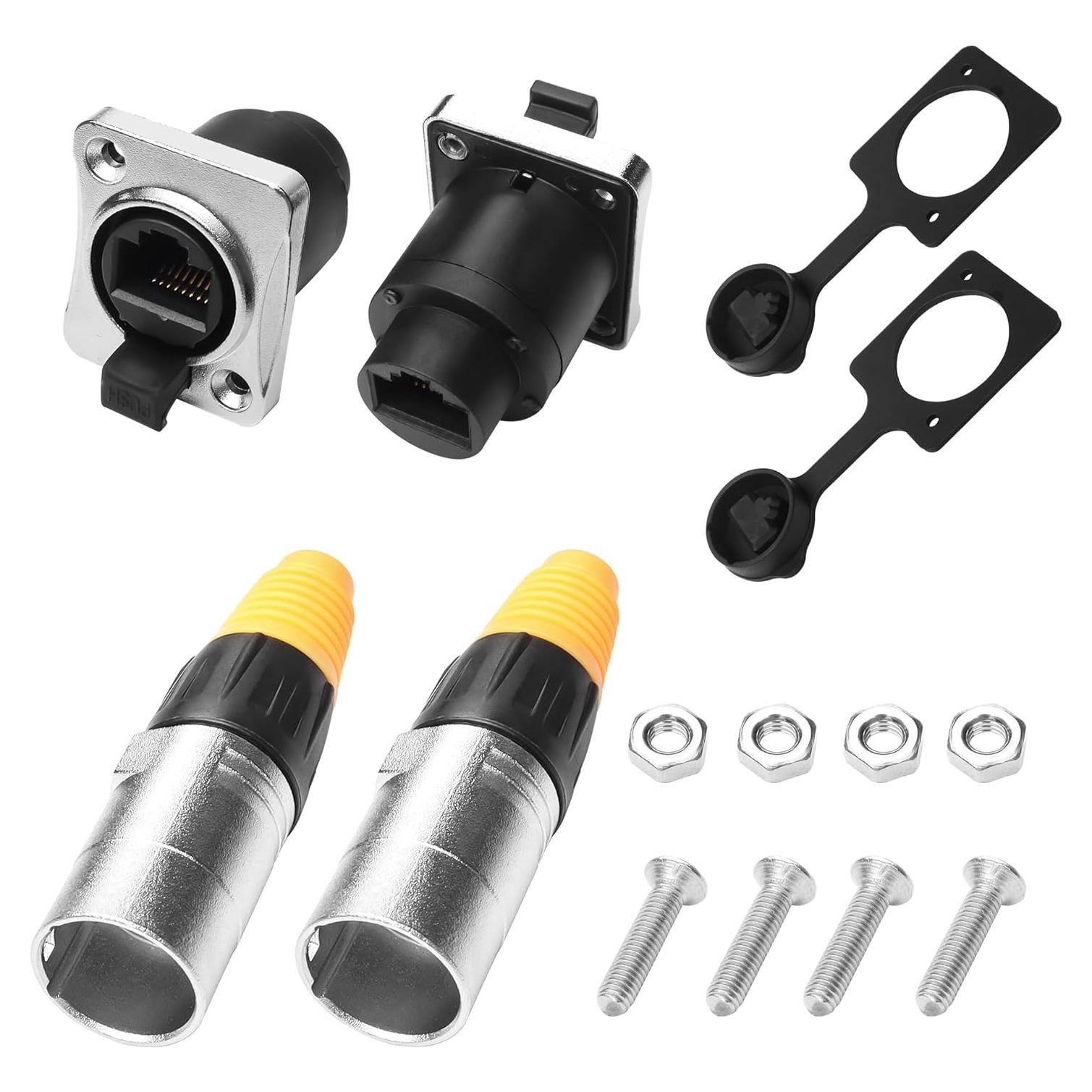 Conector Acoplador RJ45 Impermeable IP65 YACSEJAO 2PCS