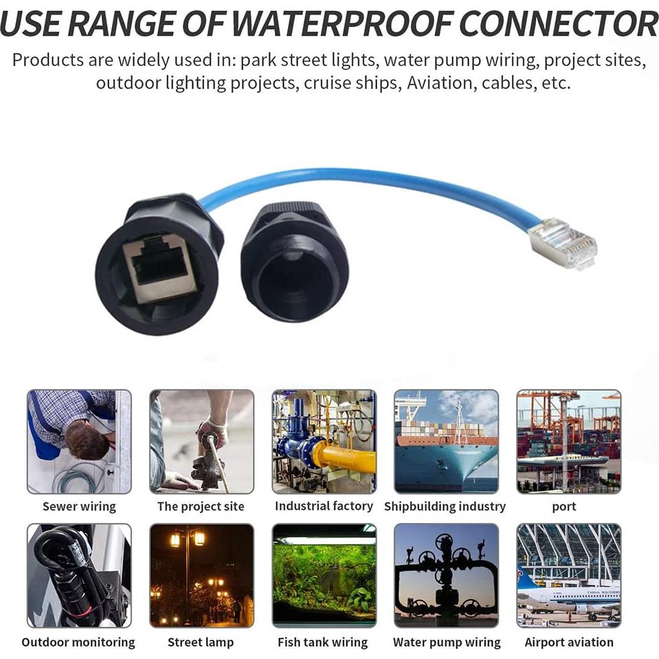 Conector RJ45 M20 Cat6 Blindado a Prueba de Agua PENGLIN 2PCS