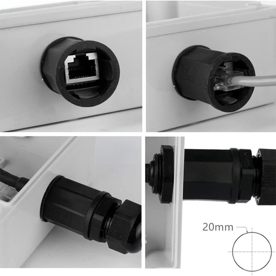 Conector RJ45 M20 Cat6 Blindado a Prueba de Agua PENGLIN 2PCS