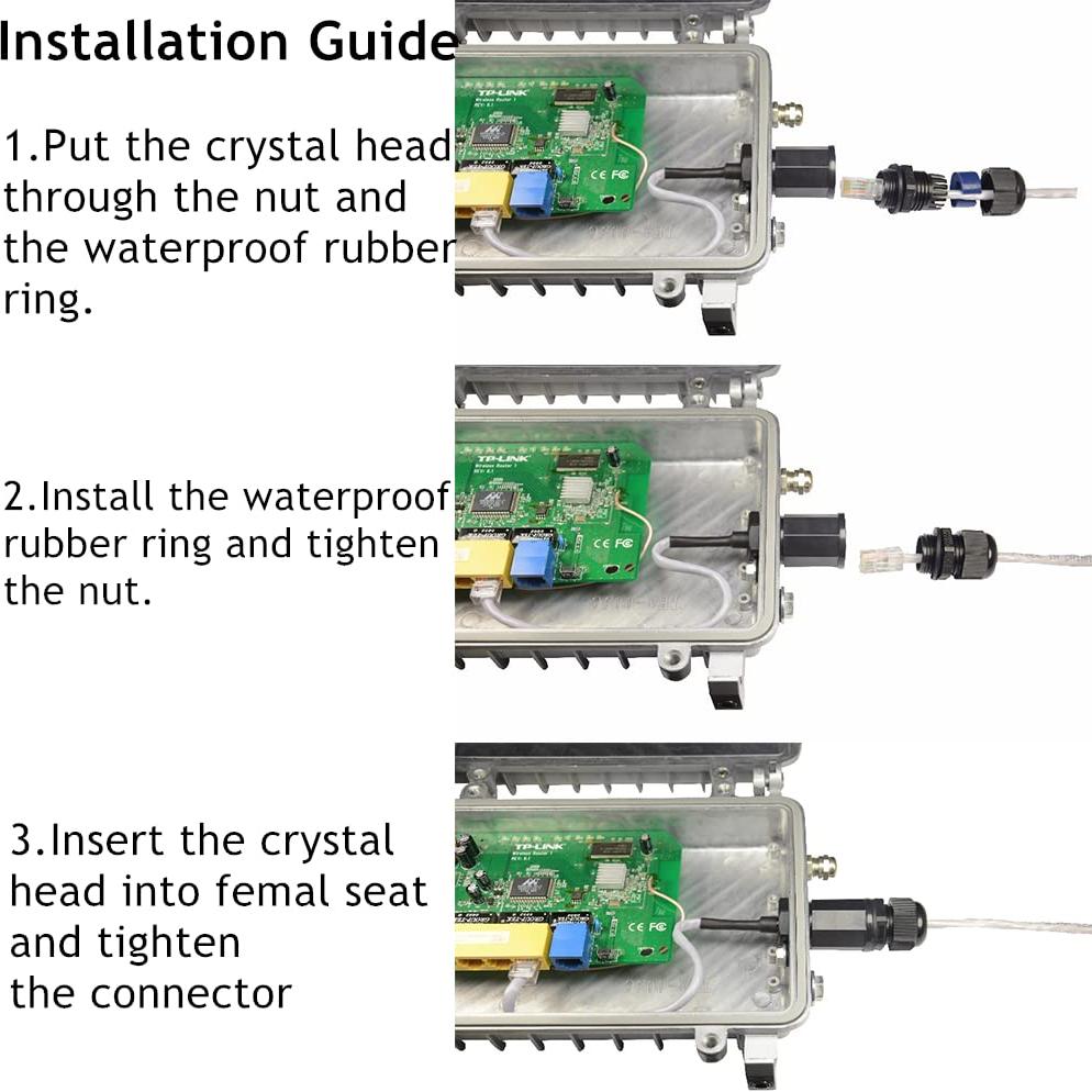 Conector RJ45 M20 Cat6 Blindado a Prueba de Agua PENGLIN 2PCS