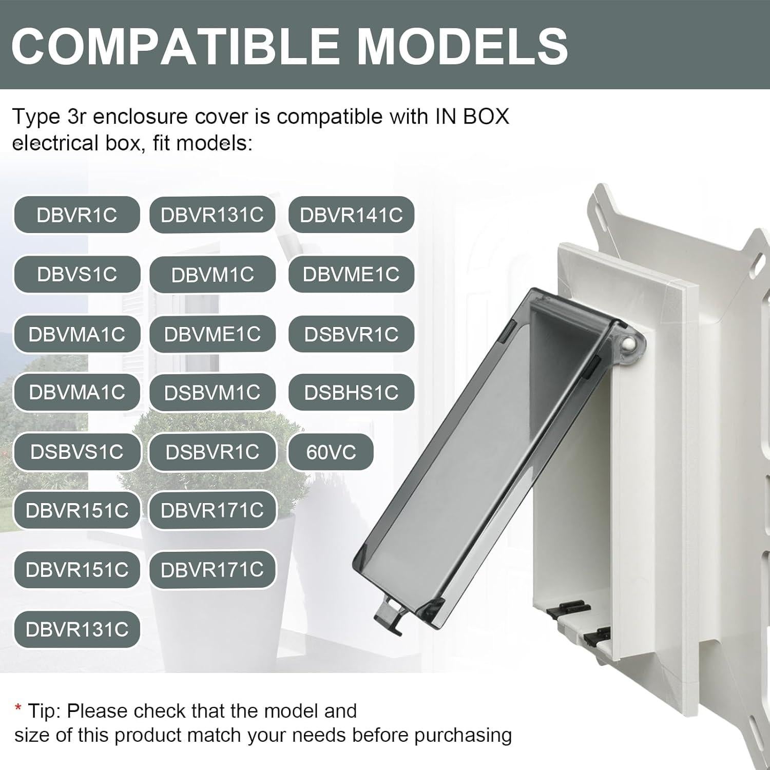 Cubierta de Salida Vertical ERETOW DBVC-1 para Exteriores - Paquete de 3