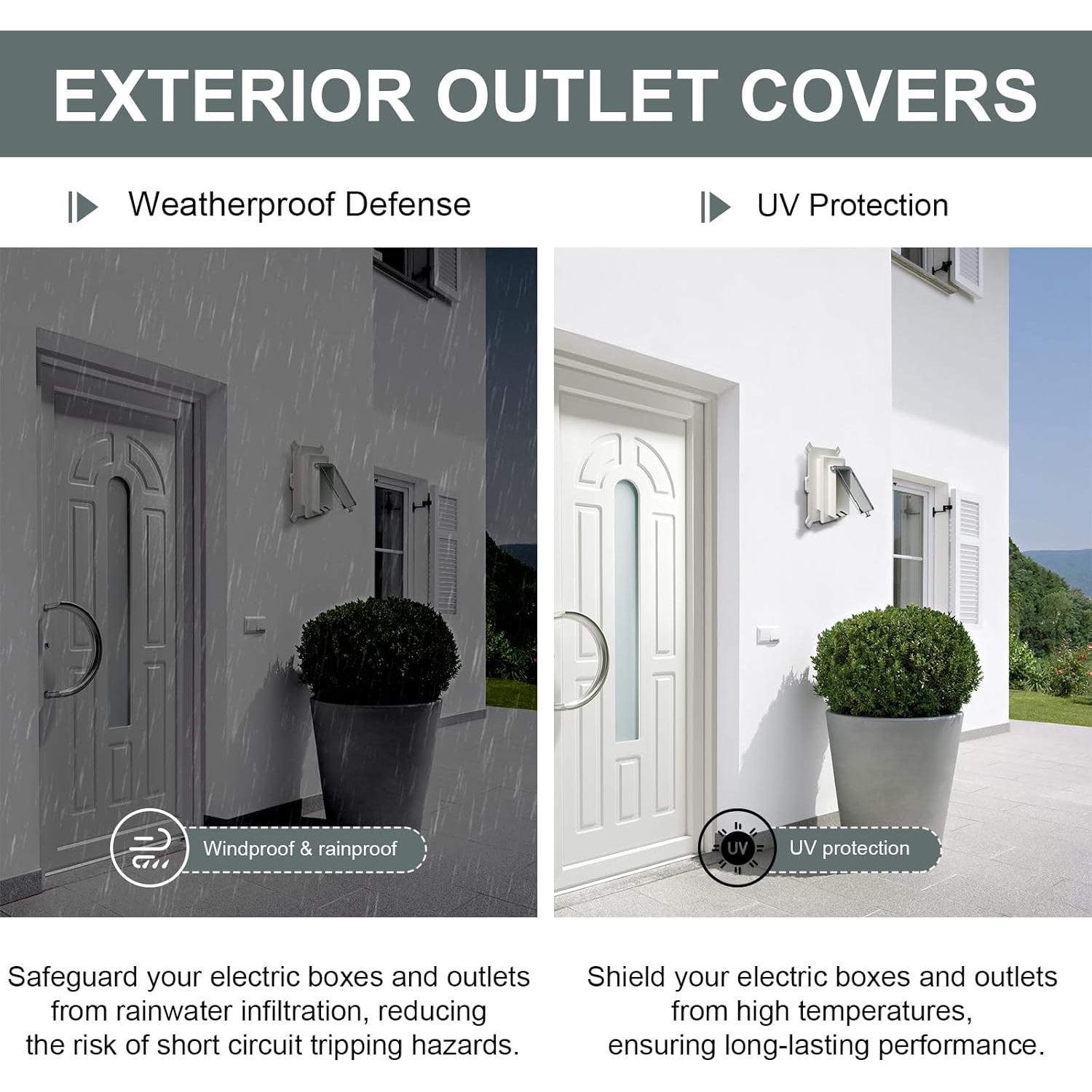 Cubierta de Salida Vertical ERETOW DBVC-1 para Exteriores - Paquete de 3