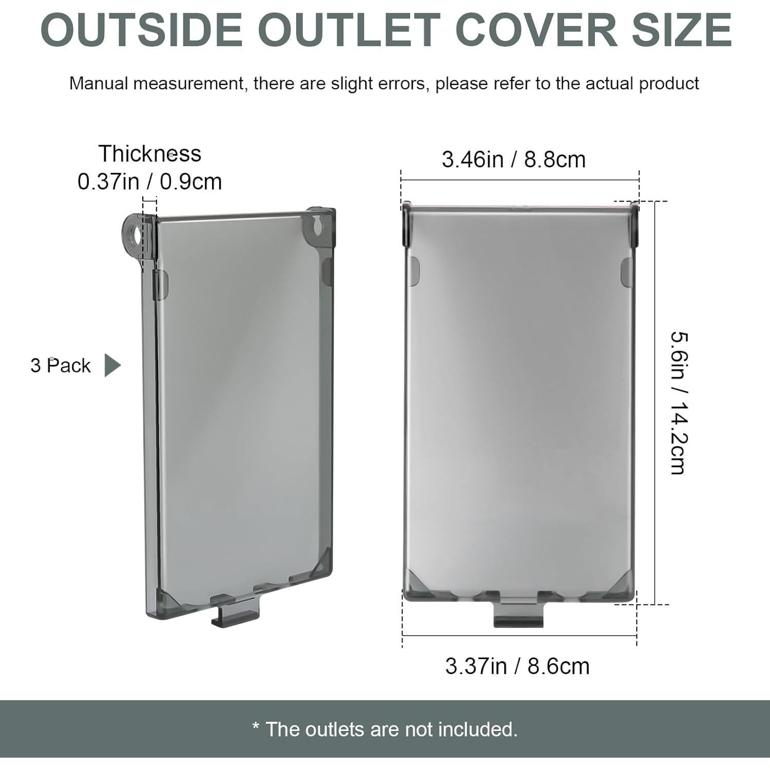Cubierta de Salida Vertical ERETOW DBVC-1 para Exteriores - Paquete de 3