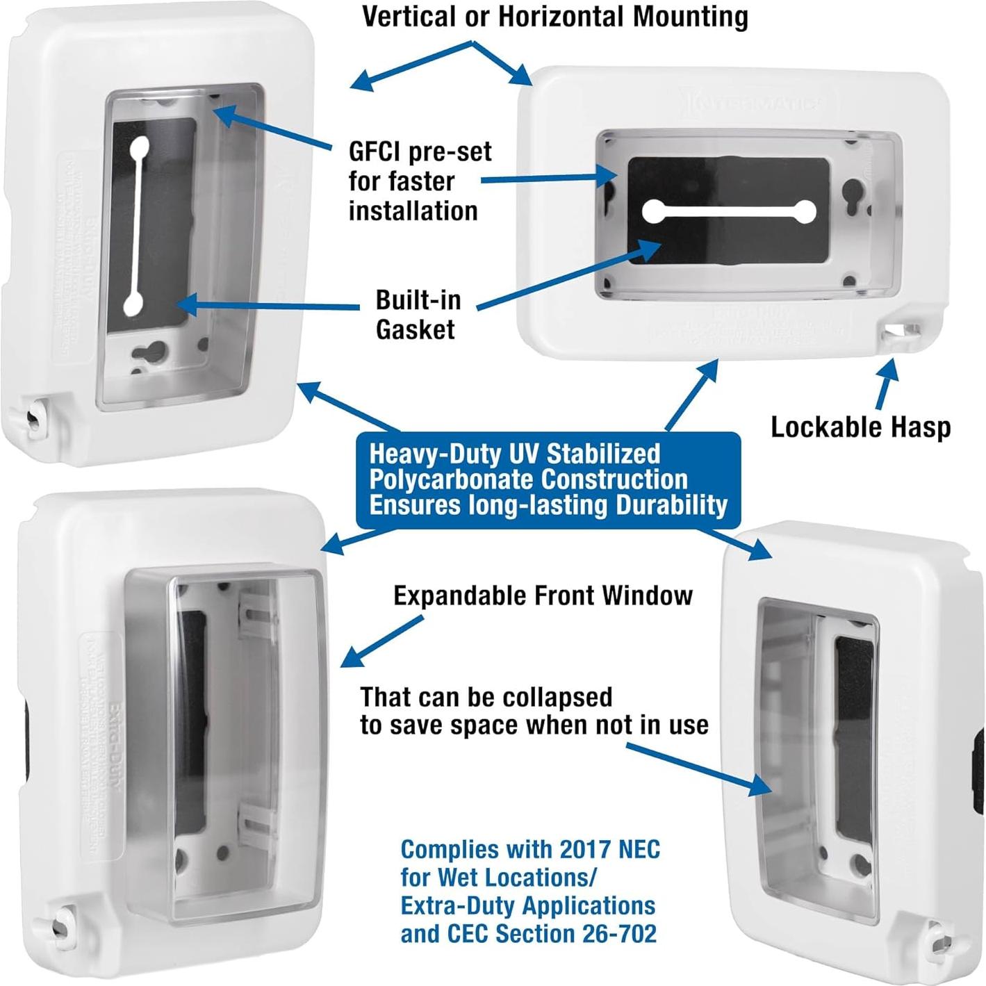 Cubierta a Prueba de Climas Intermatic WP7000W Blanca 1-Gang