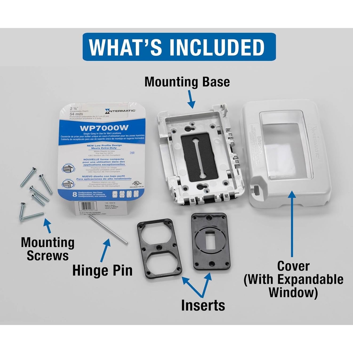 Cubierta a Prueba de Climas Intermatic WP7000W Blanca 1-Gang