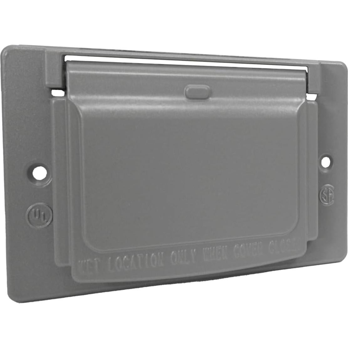 Cubierta de Enchufe GFCI Horizontal Sigma 14249 Gris 11.6x7.1cm