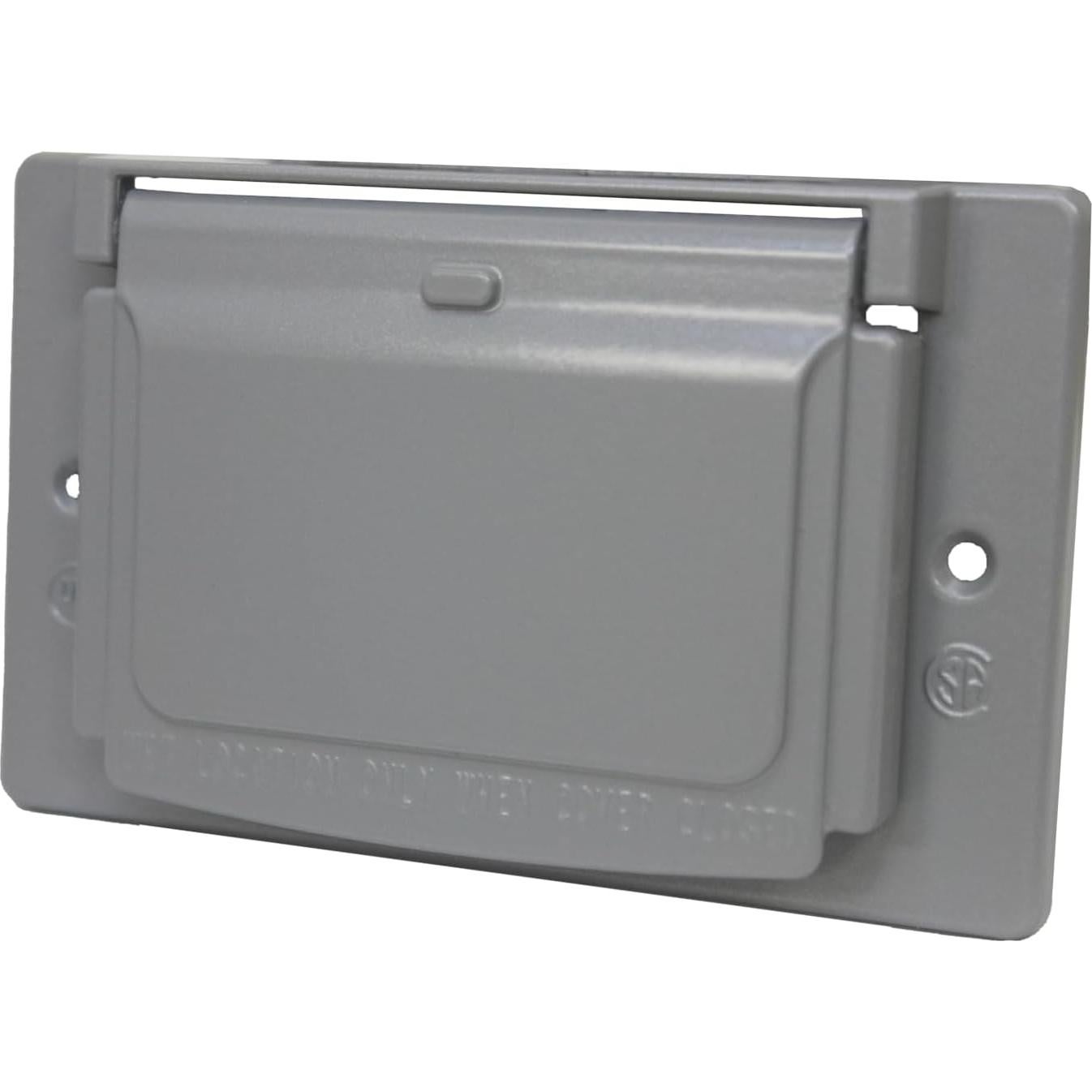 Cubierta de Enchufe GFCI Horizontal Sigma 14249 Gris 11.6x7.1cm