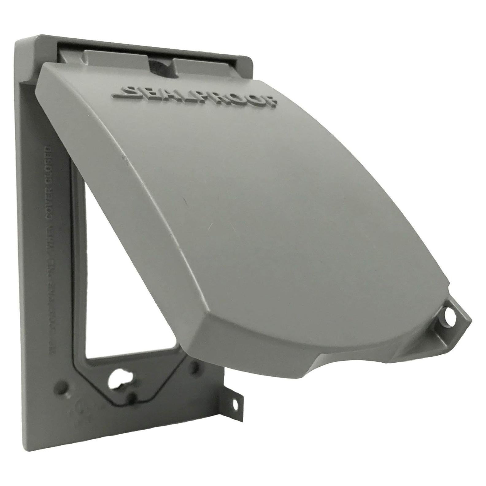 Cubierta de Salida Metálica Plana Sealproof 1-Gang Gris