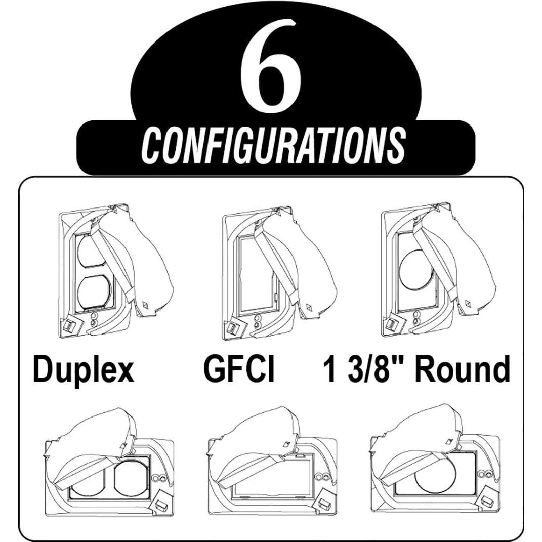 Cubierta Universal a Prueba de Climas Sigma 14147 1-Gang Gris