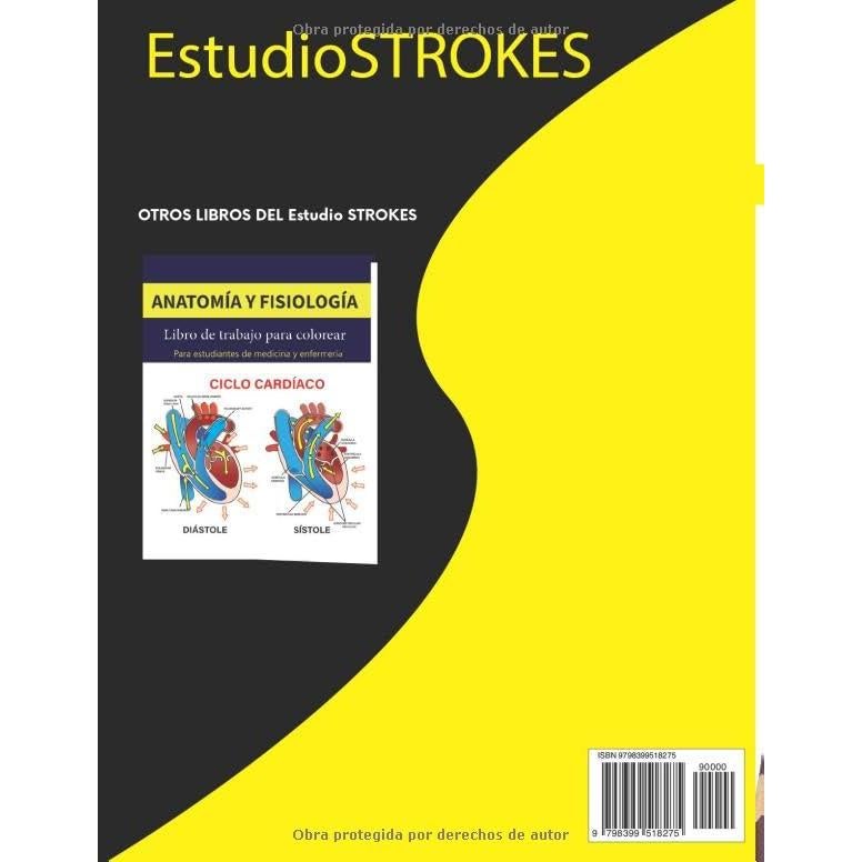 Neuroanatomía Libro de colorear Para estudiantes de medicina y enfermería: Manera fácil y divertida de aprender el cerebro humano y el sistema nervioso (Spanish Edition)