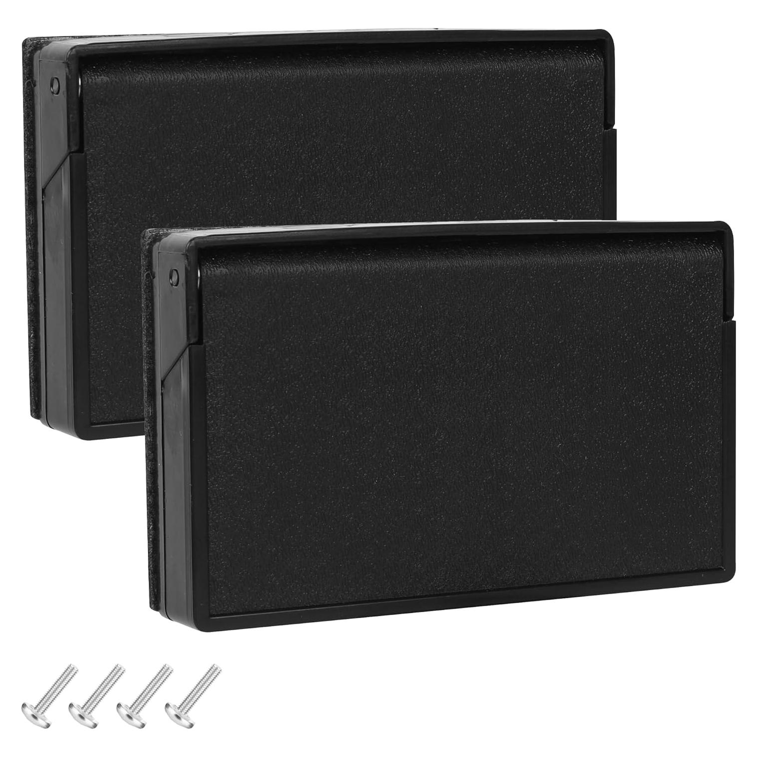 Placa Cubierta Salida Poder Exterior Calvana Negra 2-Pack