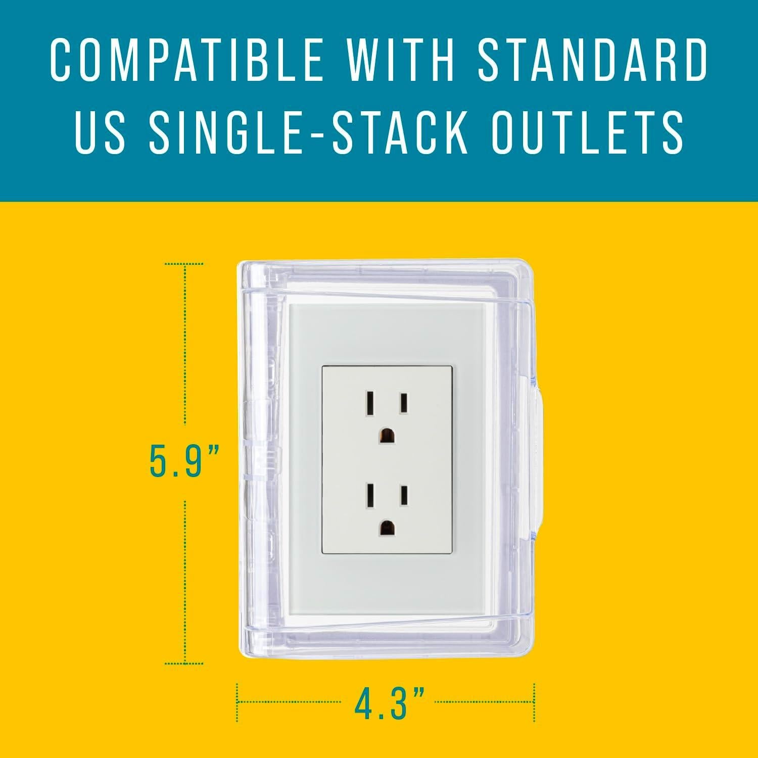 Cubierta de Enchufe Autoadhesiva Maplefield 16x12.7cm Transparente
