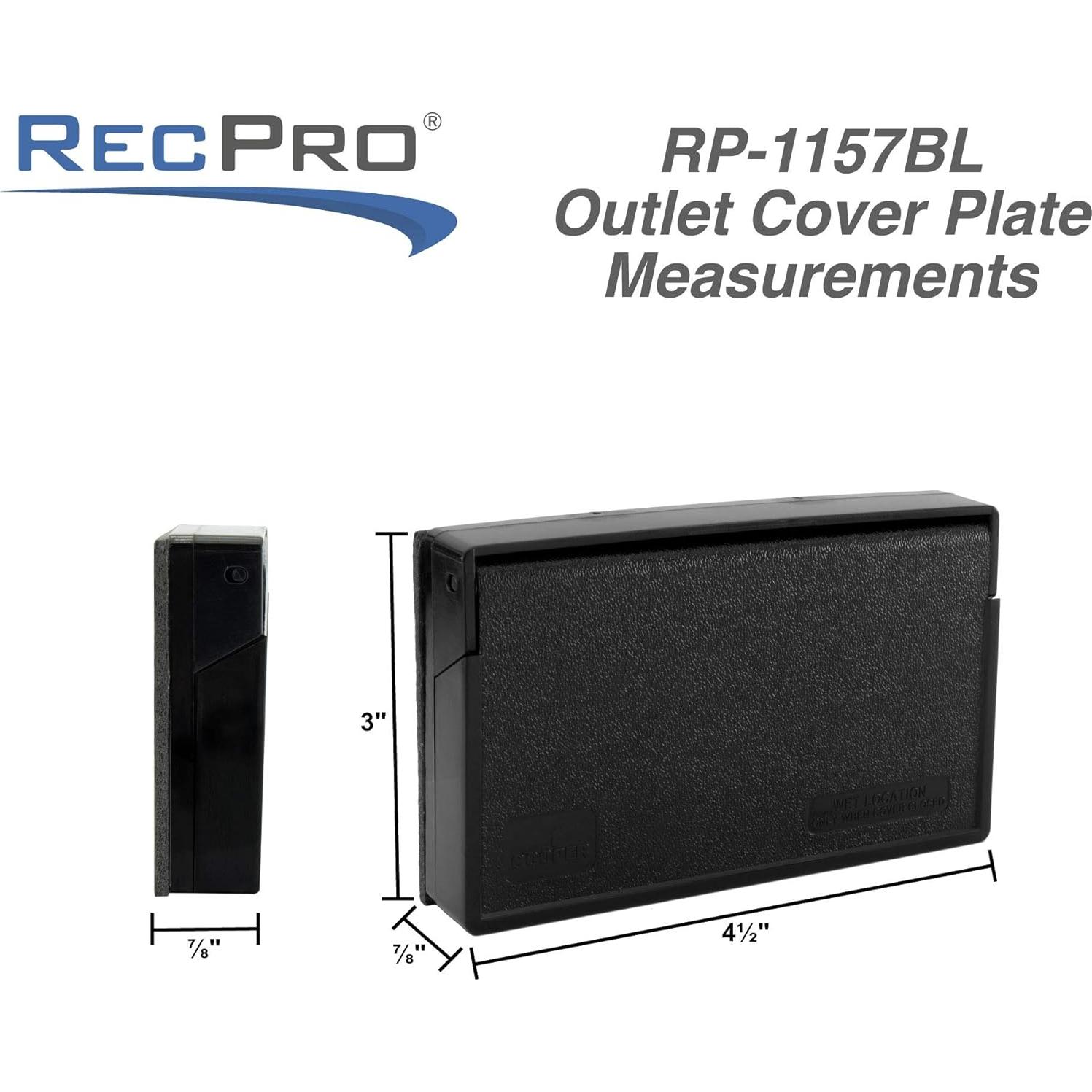 Placa de Cubierta de Salida Energía Exterior RecPro Negro