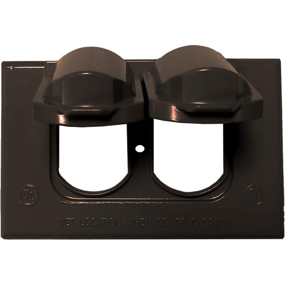 Cubierta Dúplex Horizontal Sigma Electric 14245BR Bronce a Prueba de Climas