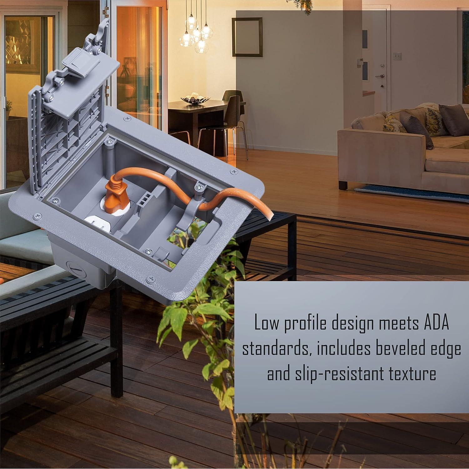 Cubierta de Enchufe Exterior TayMac DOC320G Gris 1 Gang