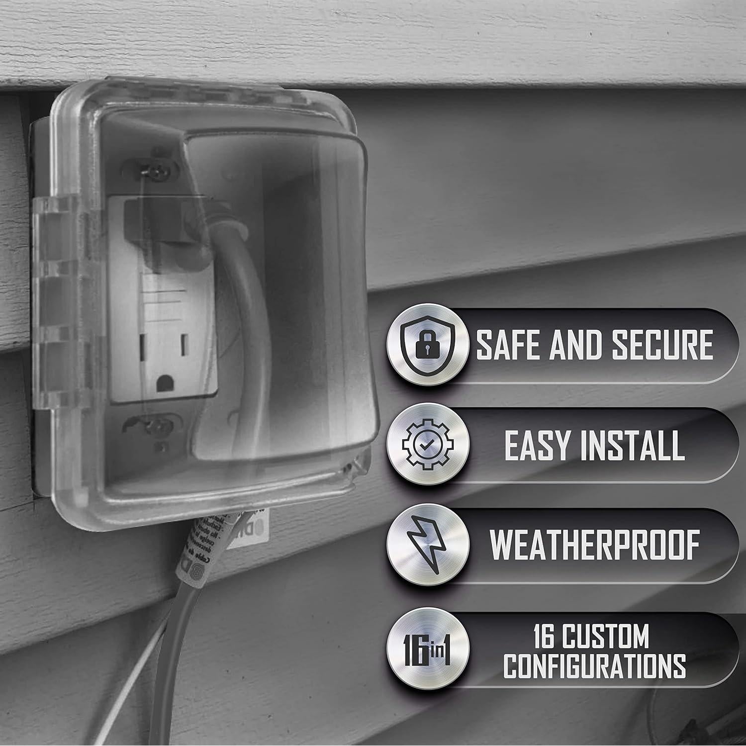 Cubierta a Prueba de Climas TayMac MM510C 1-Gang Clara 8.89 cm