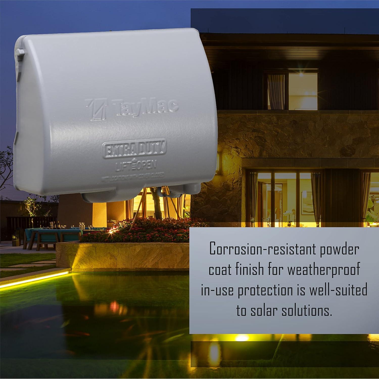 Cubierta de Salida Eléctrica TayMac MX4380S Gris 1-Gang Extra Duty