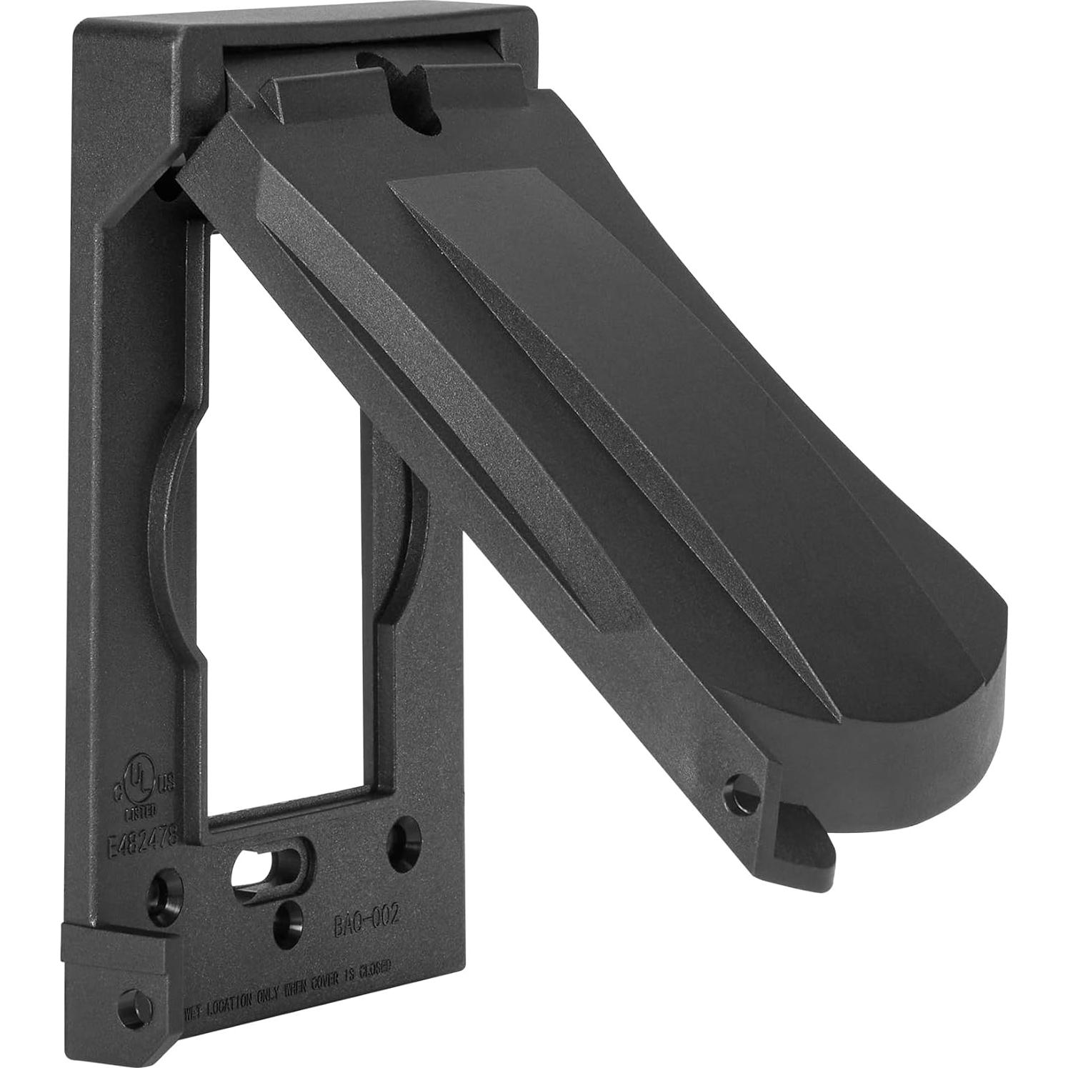 Cubierta de Salida Vertical Maxxima 1-Gang Negra 2-Pack
