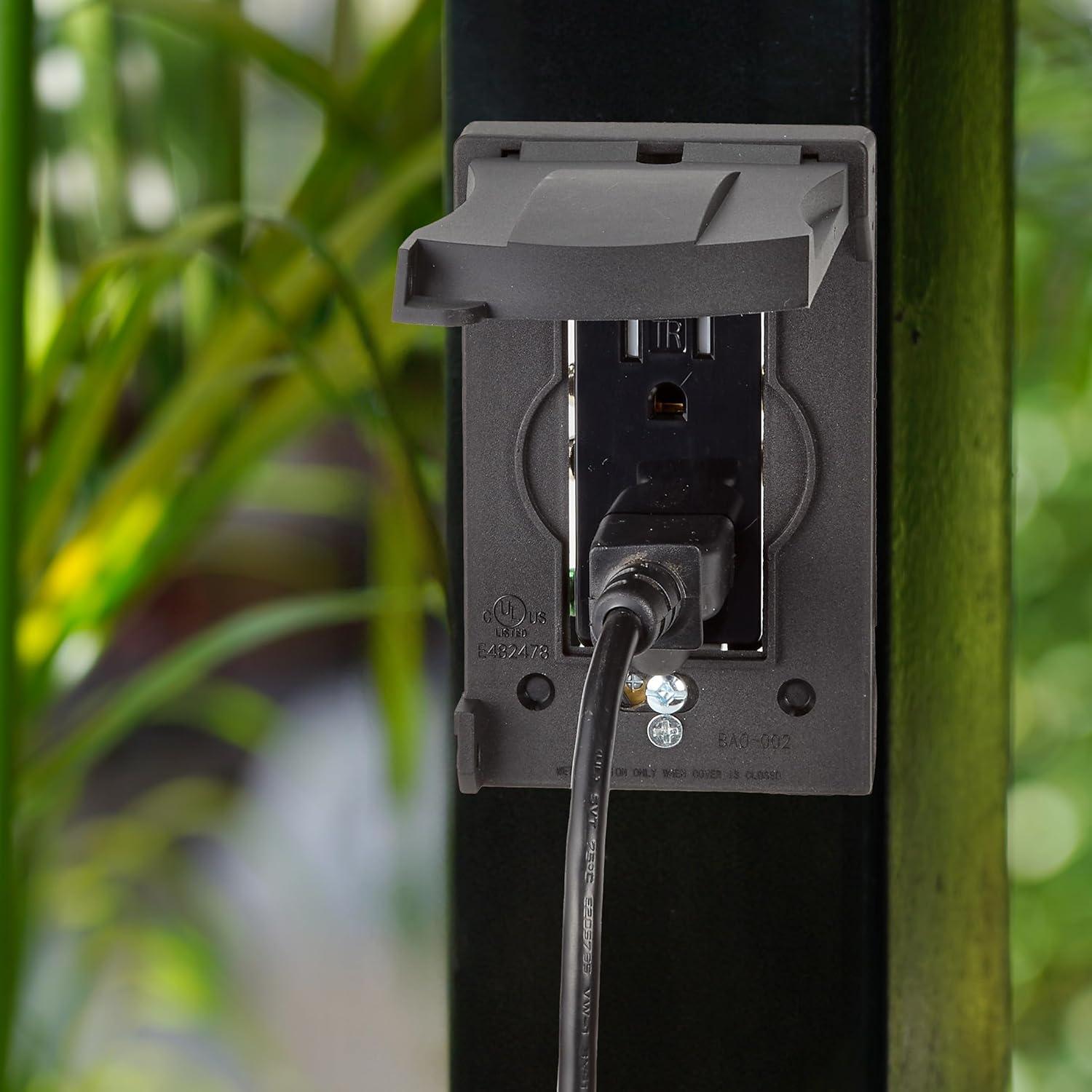 Cubierta de Salida Vertical Maxxima 1-Gang Negra 2-Pack