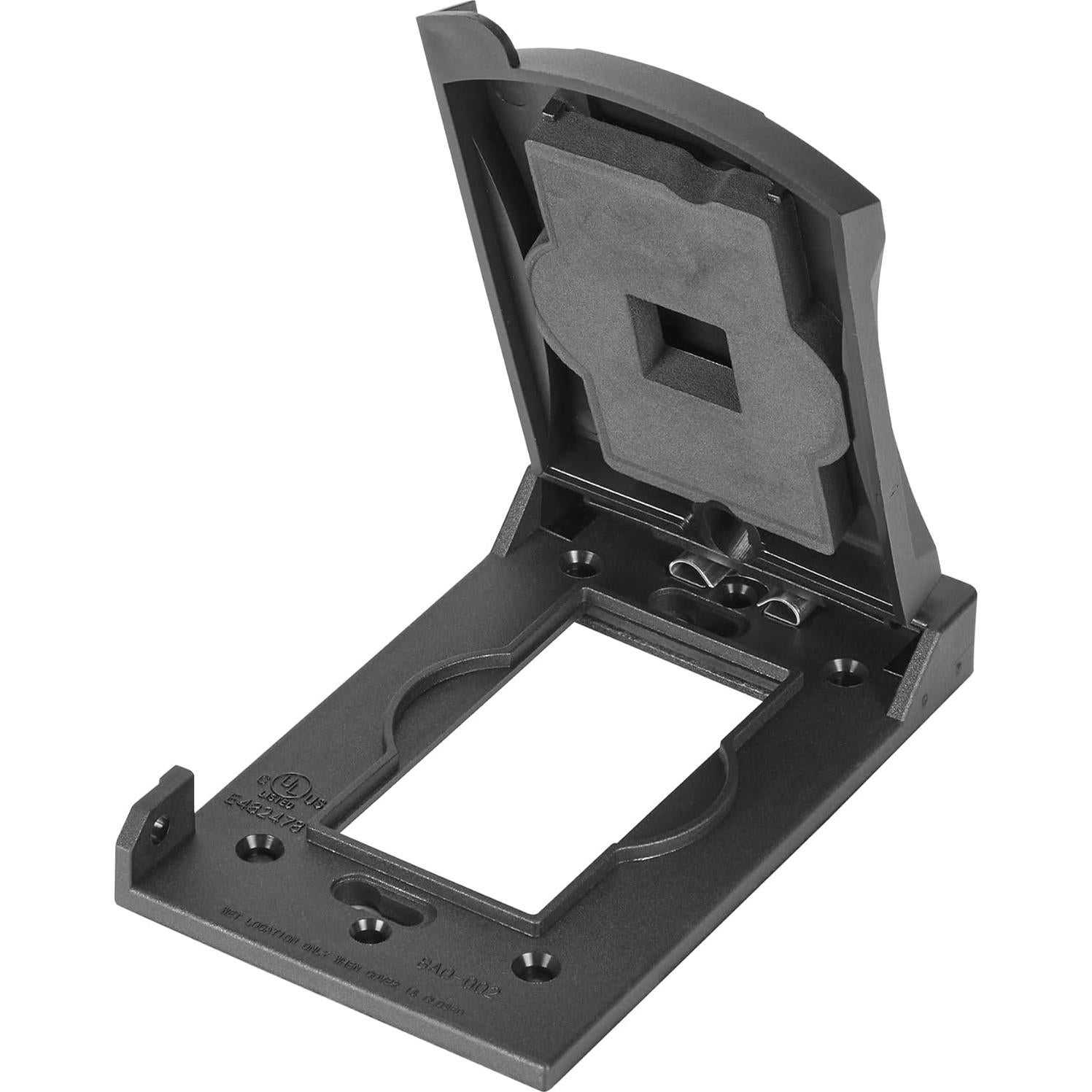 Cubierta de Salida Vertical Maxxima 1-Gang Negra 2-Pack