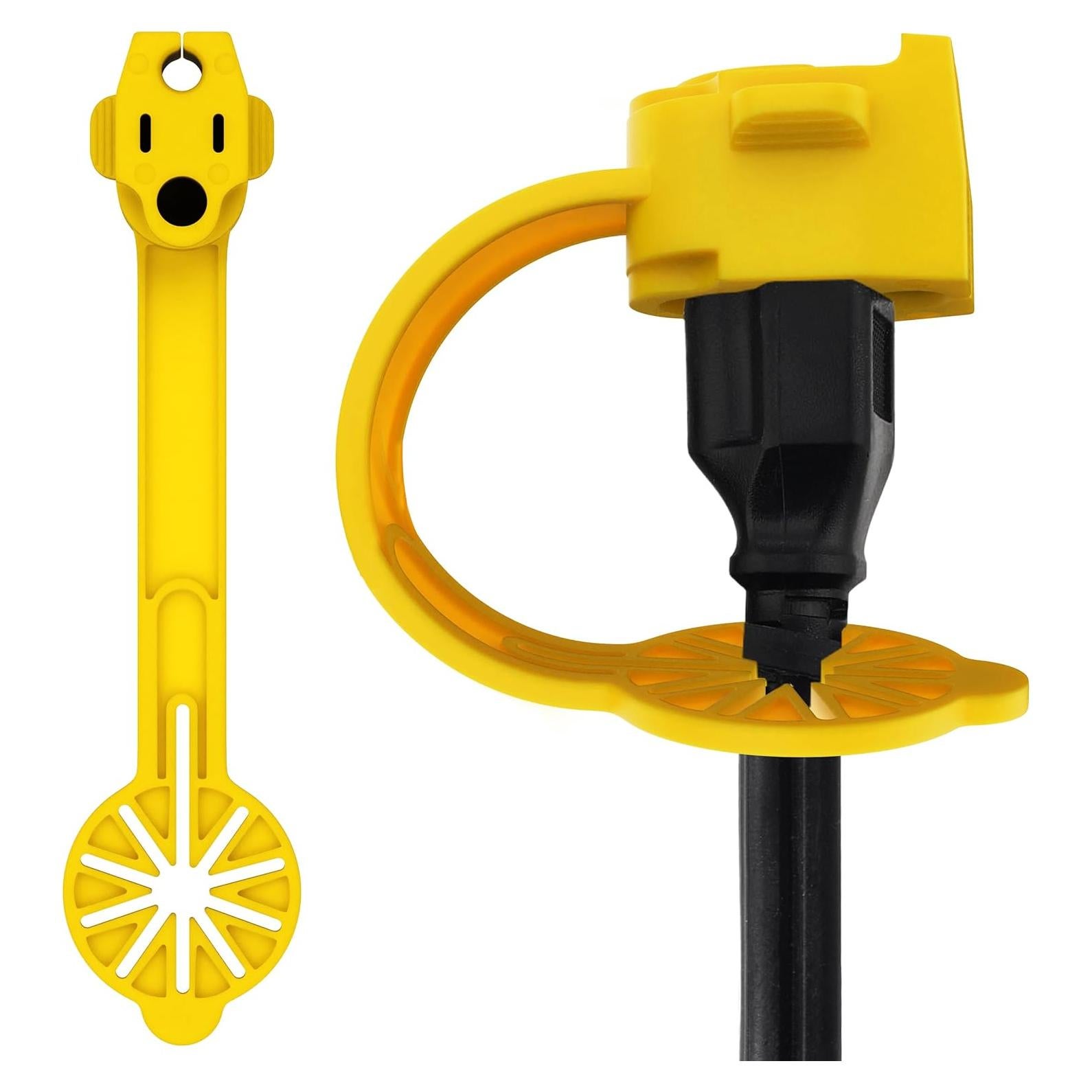 Cubierta Protectora de Enchufe Exterior Prong Shield Amarillo - 2 Unidades