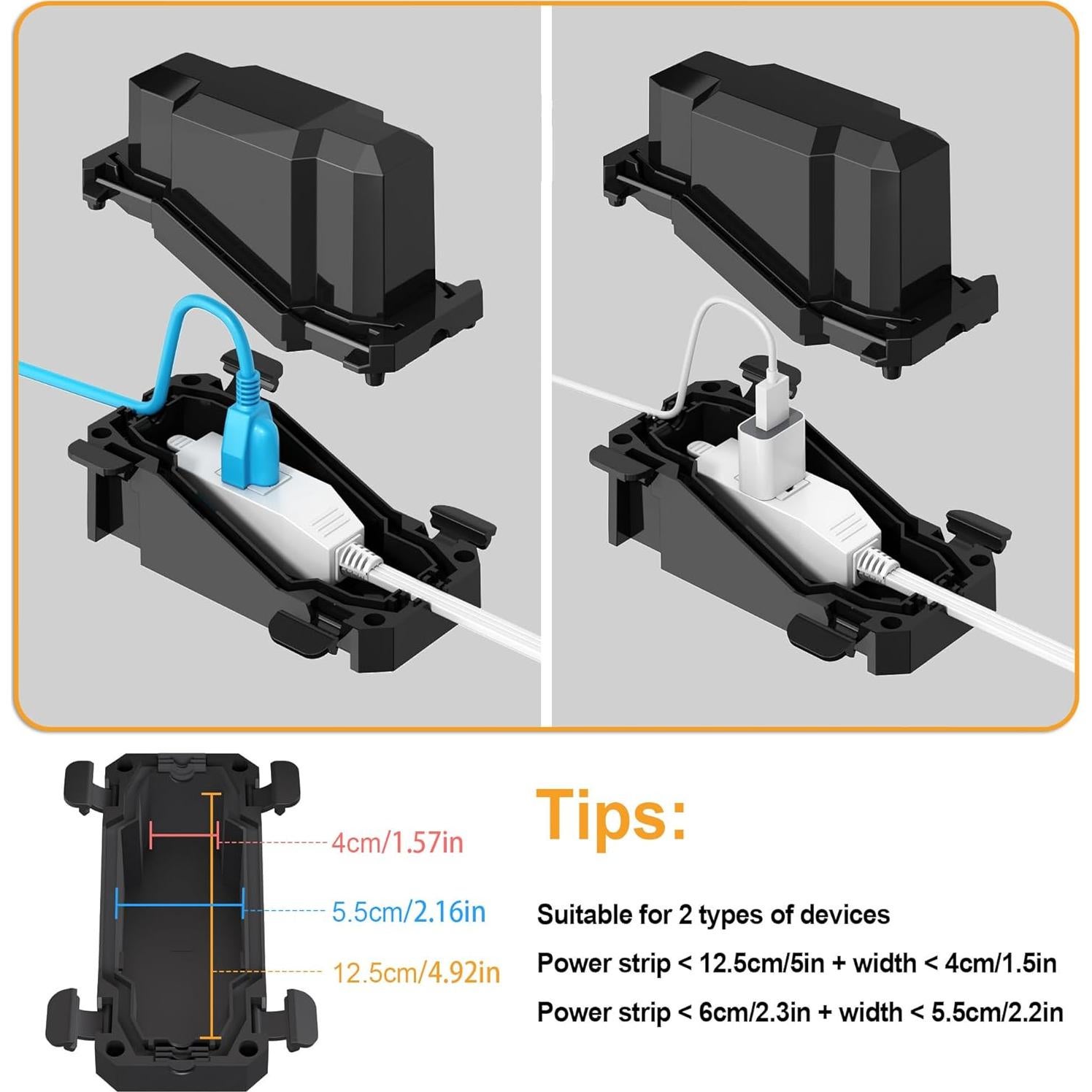 Caja de Conexión Eléctrica Exterior IP66 CFMASTER Negra