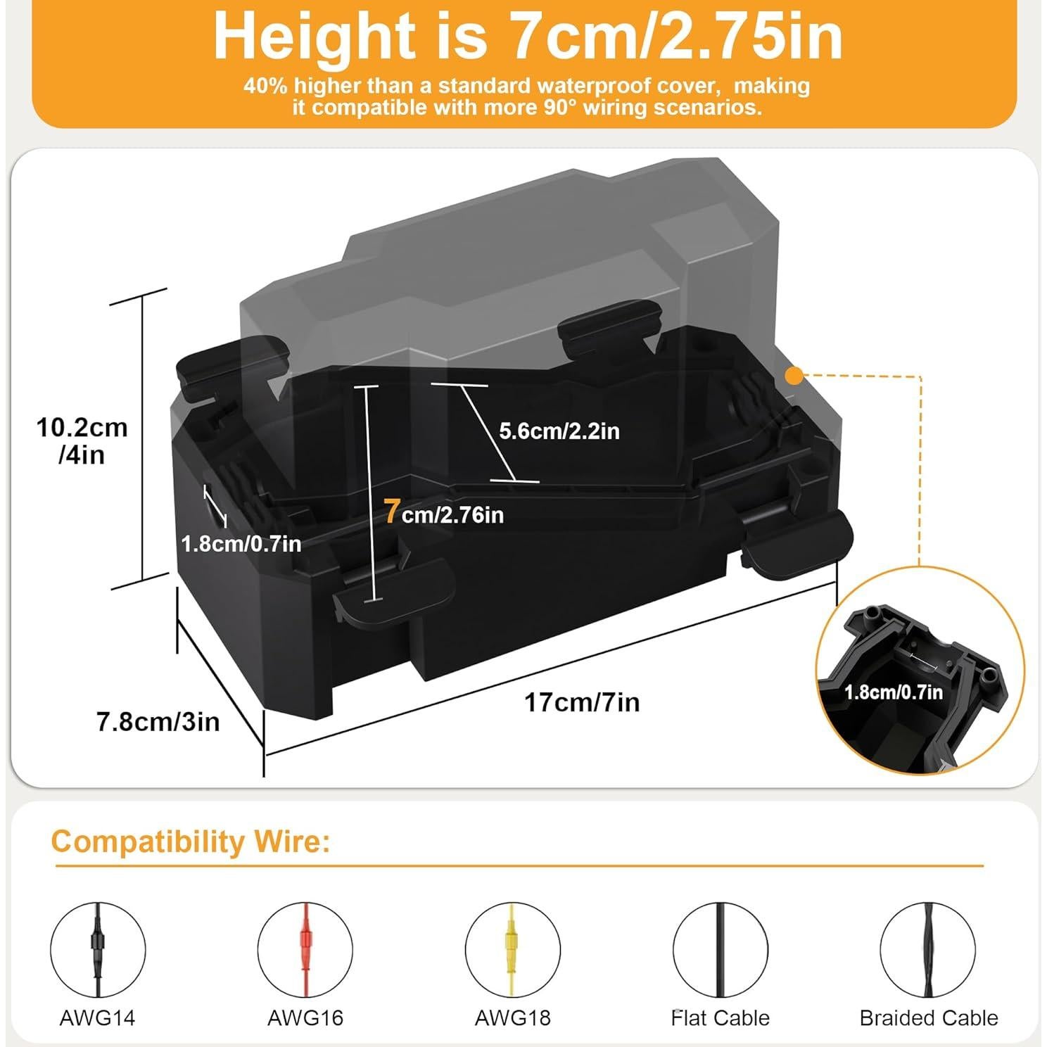 Caja de Conexión Eléctrica Exterior IP66 CFMASTER Negra