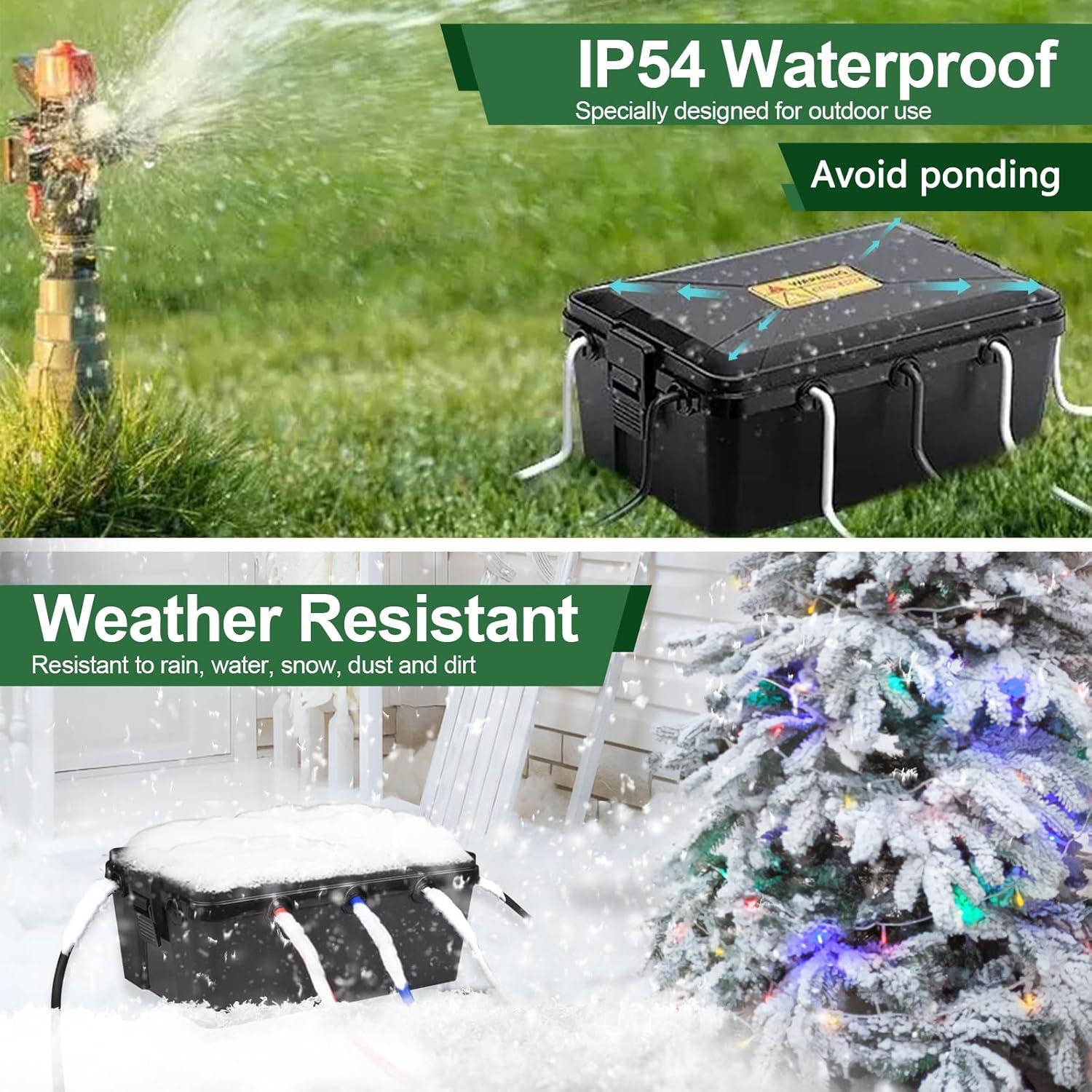 Caja Eléctrica Exterior Grande NineLeaf IP54 32x22x13cm Negra