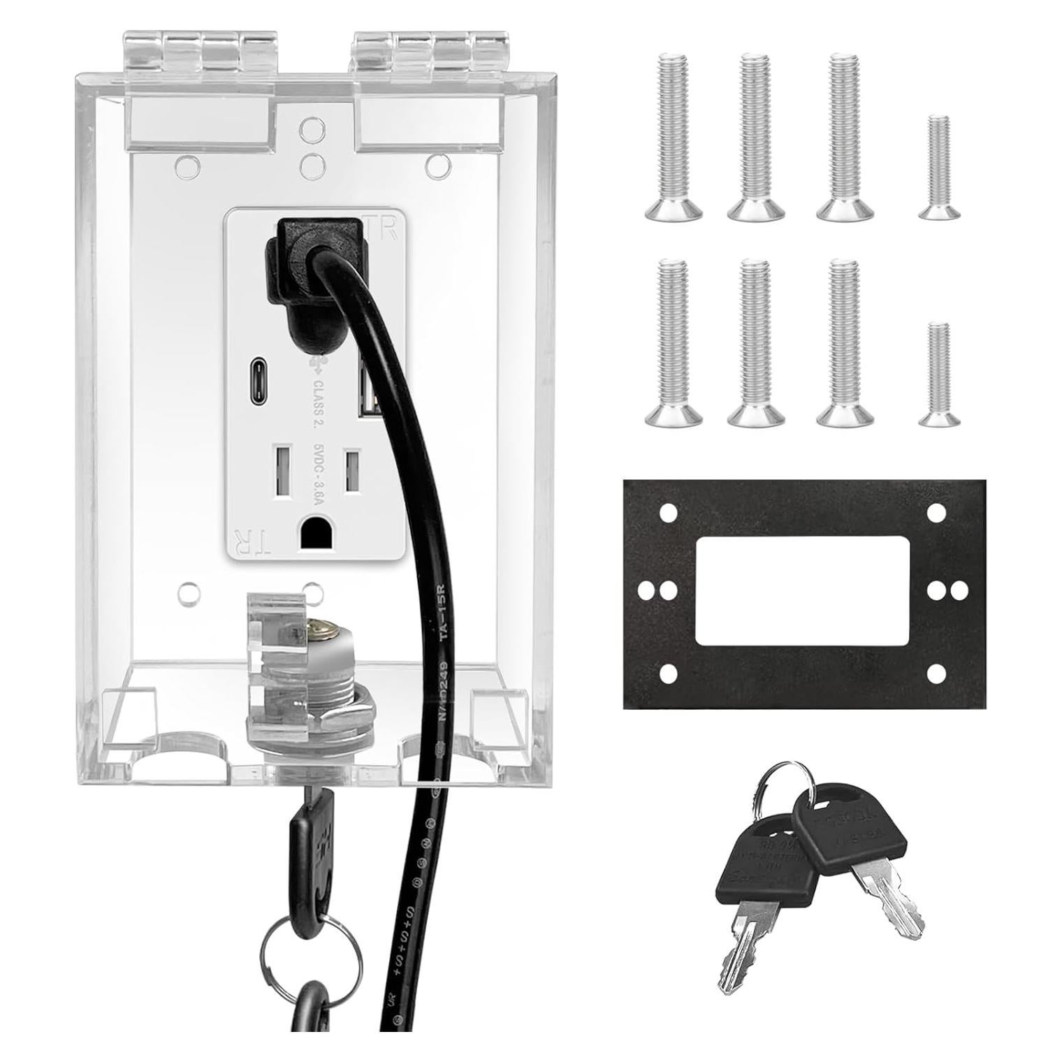 Caja de Cubierta de Enchufe Exterior GROWORD Acrílico Claro