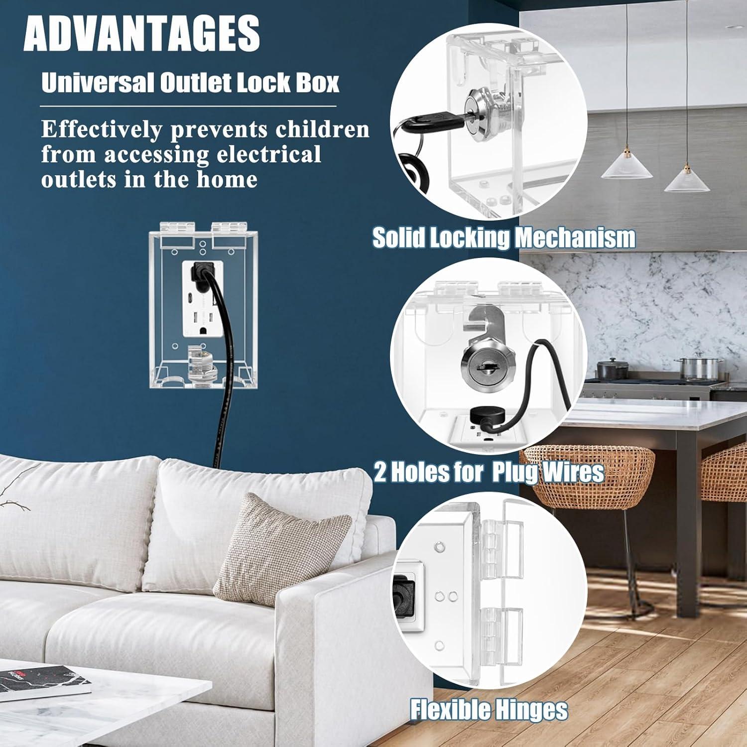 Caja de Cubierta de Enchufe Exterior GROWORD Acrílico Claro