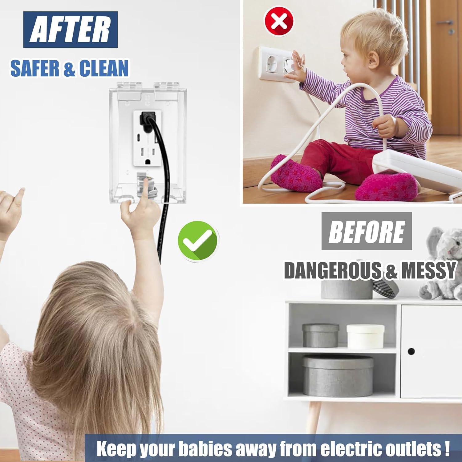 Caja de Cubierta de Enchufe Exterior GROWORD Acrílico Claro