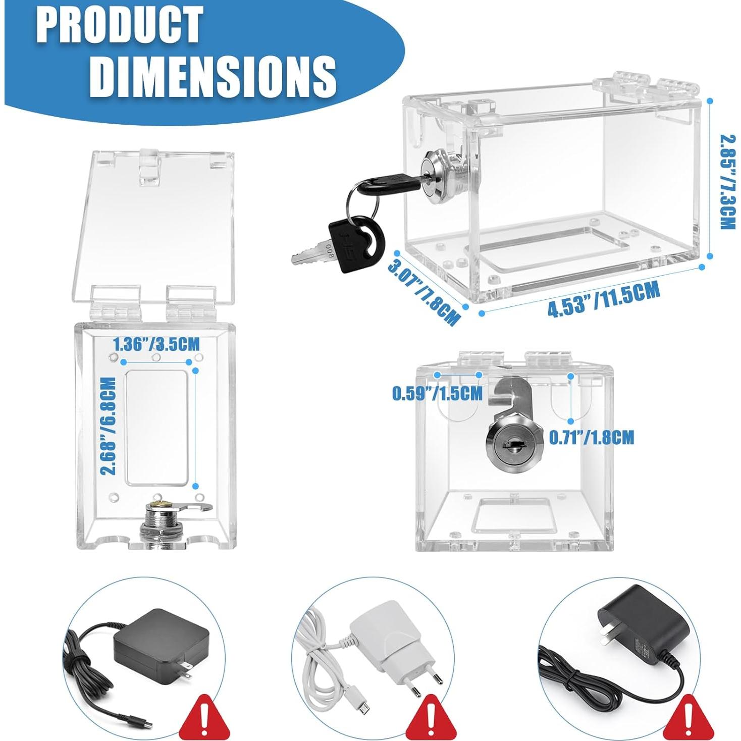 Caja de Cubierta de Enchufe Exterior GROWORD Acrílico Claro