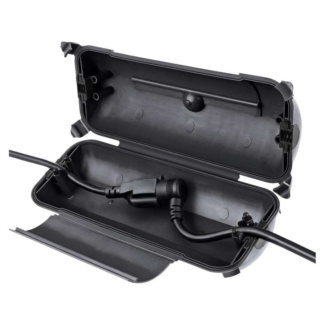 Cubierta de Seguridad para Cable de Extensión Flemoon IP44 Negra