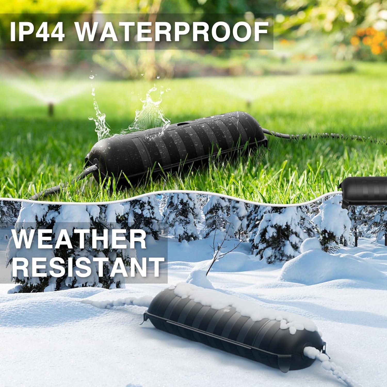 Cubierta de Seguridad para Cable de Extensión Flemoon IP44 Negra