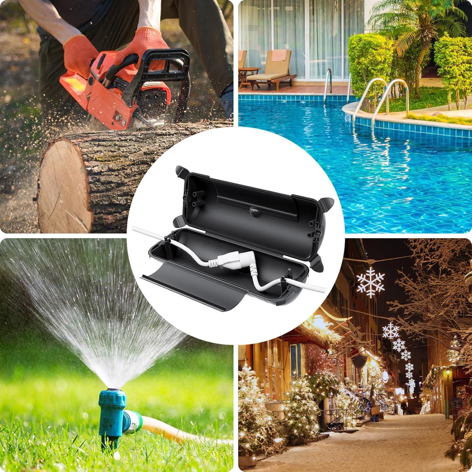 Cubierta de Seguridad para Cable de Extensión Flemoon IP44 Negra