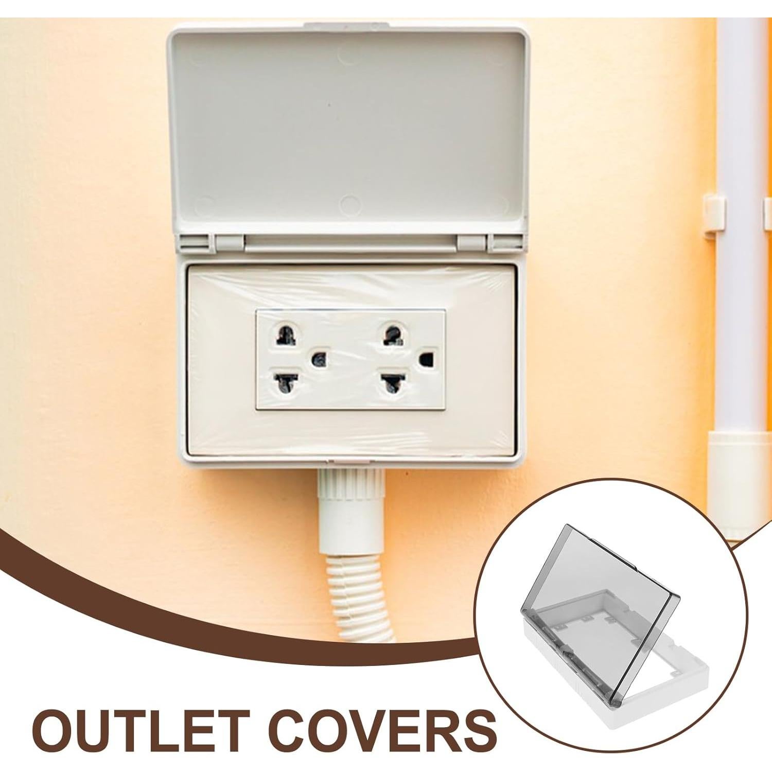 Cubierta de Enchufe Impermeable Toddmomy 20.3x12.2cm