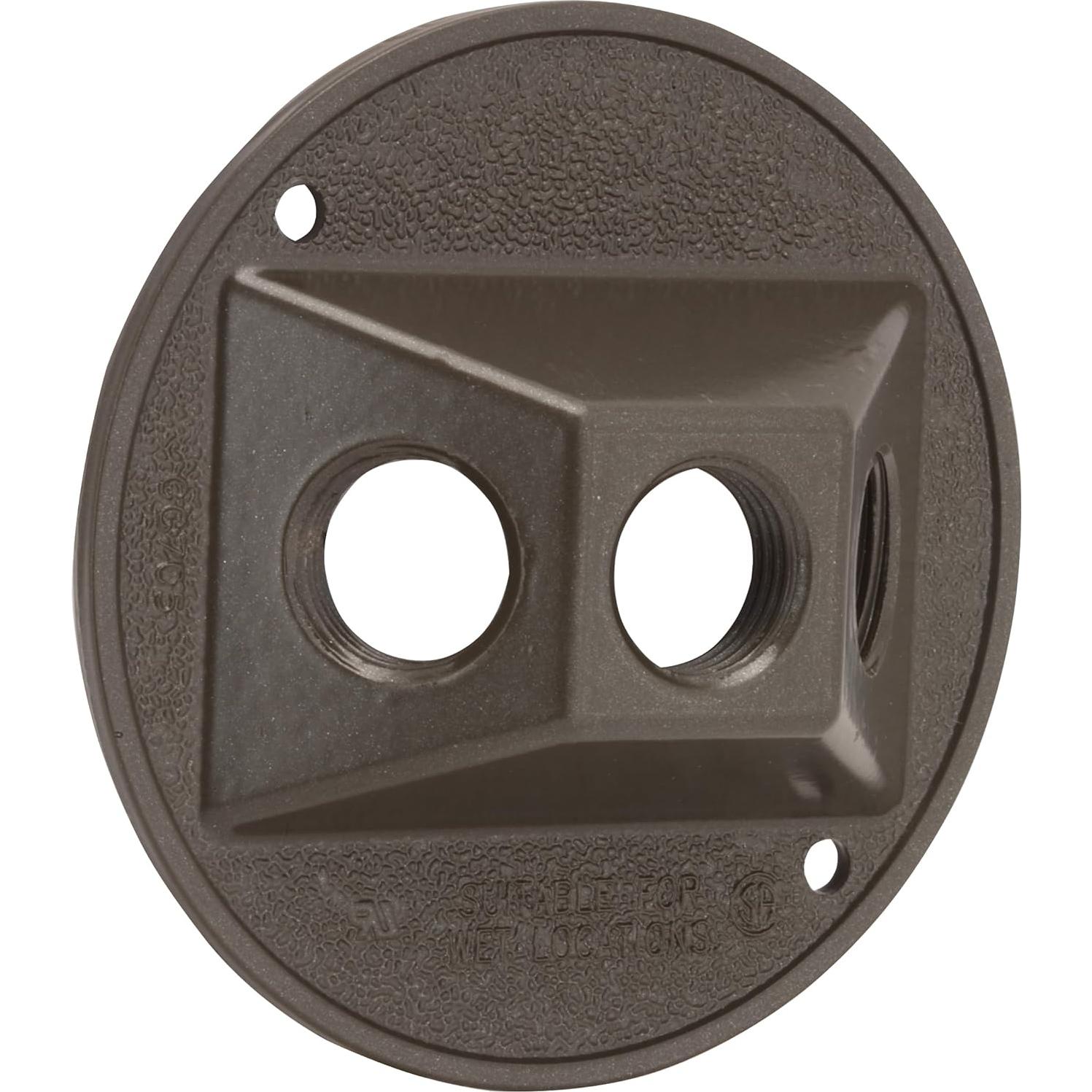 Cubierta de Clúster Redonda Hubbell-Raco 5197-2 Zinc Fundido