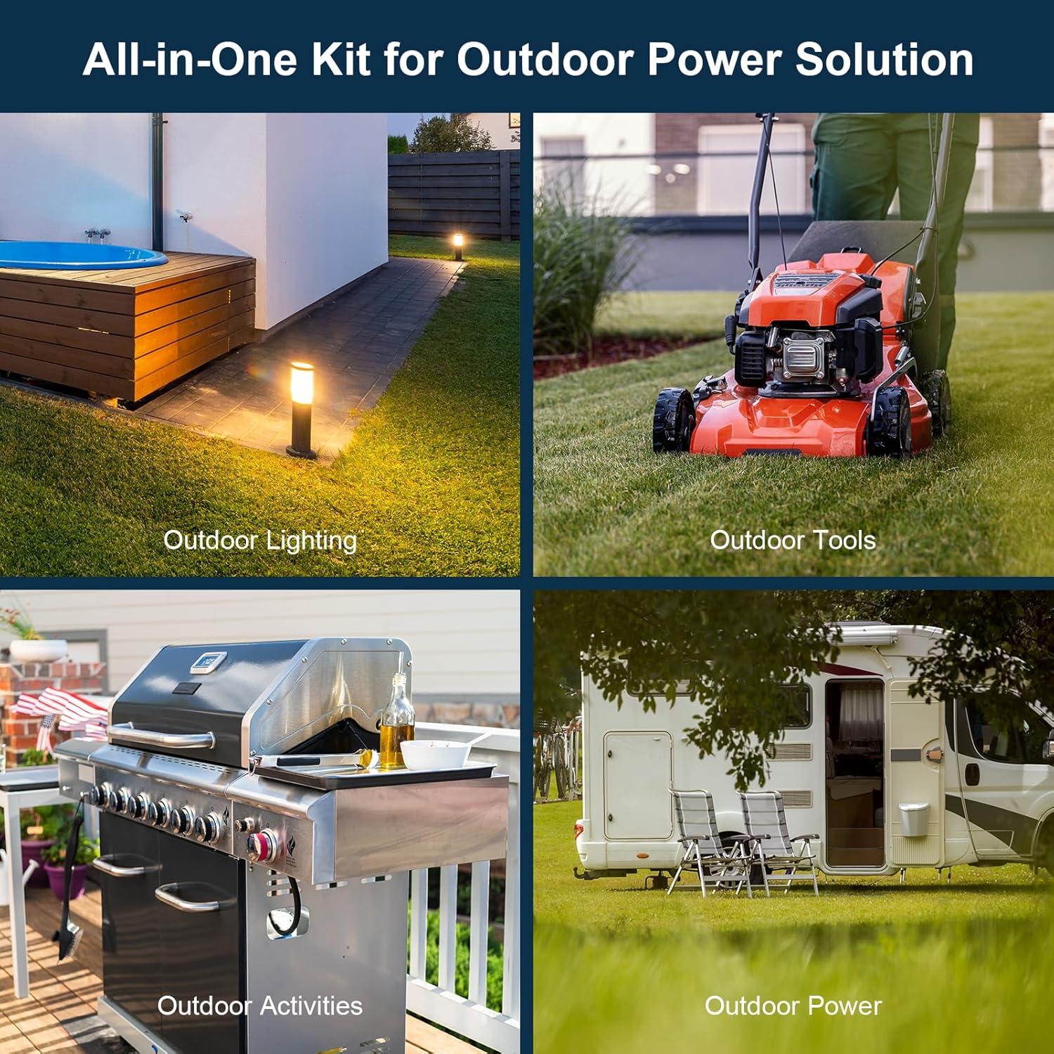 Caja de Salida Eléctrica Exterior Doble GFCI 20 AMP treewell