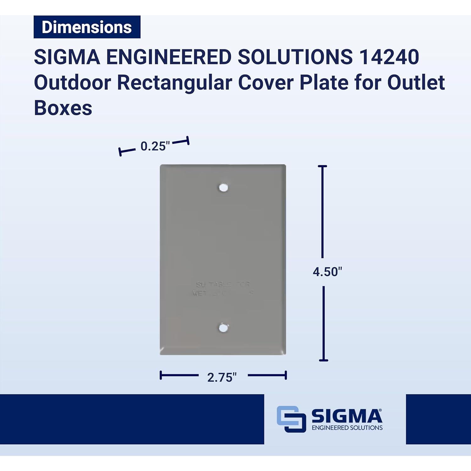 Placa Cubierta Impermeable Sigma 14240 Gris 1-Gang
