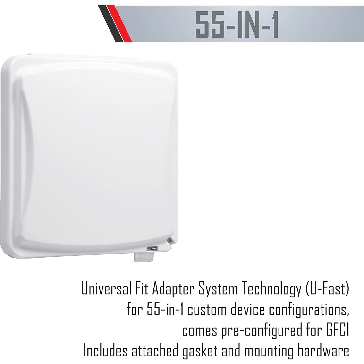 Cubierta Plana Vertical TayMac MM1410W 2-Gang Blanca