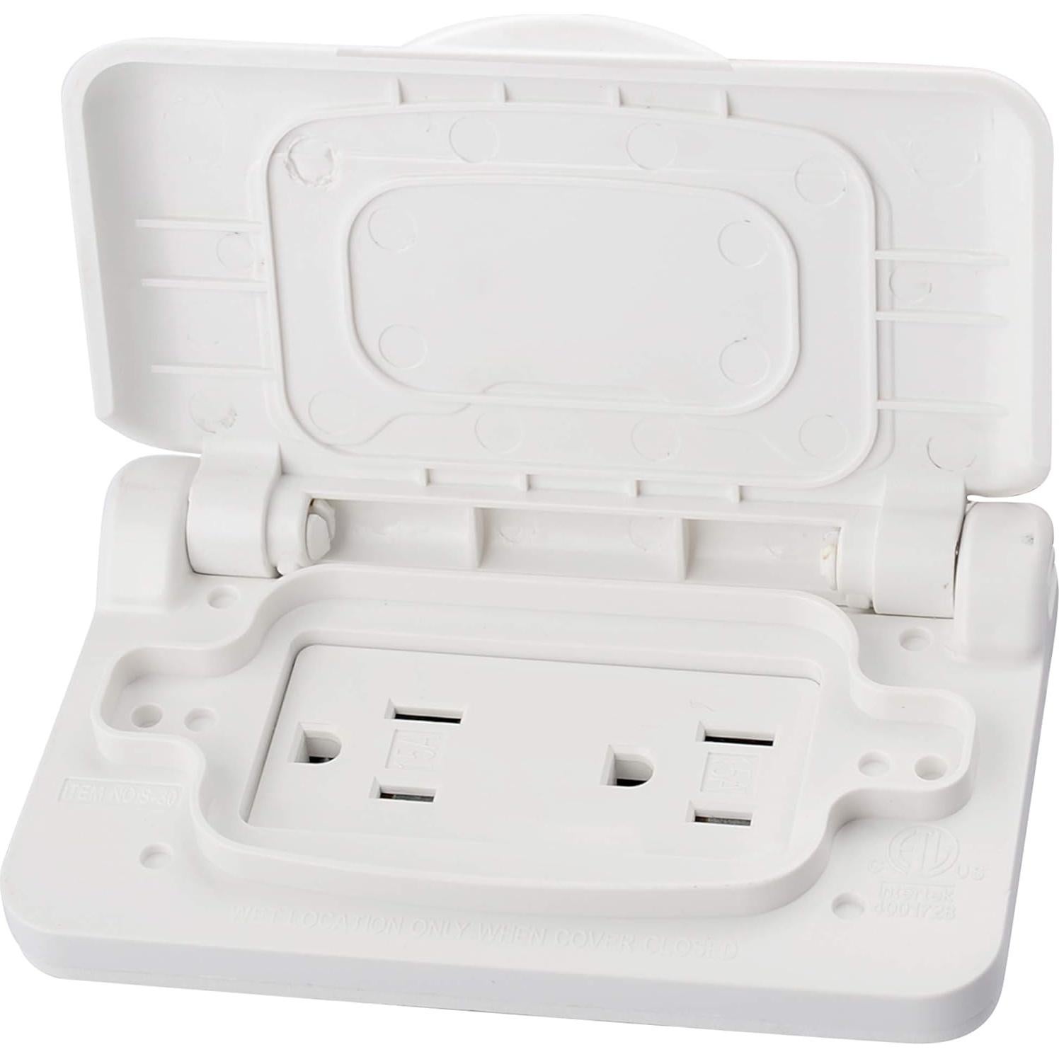 Cubierta de Receptáculo a Prueba de Climas RVGUARD Blanco 110V