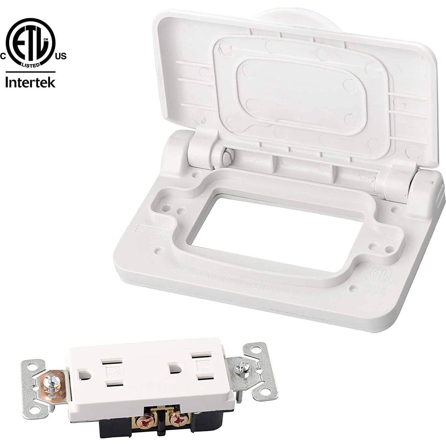 Cubierta de Receptáculo a Prueba de Climas RVGUARD Blanco 110V