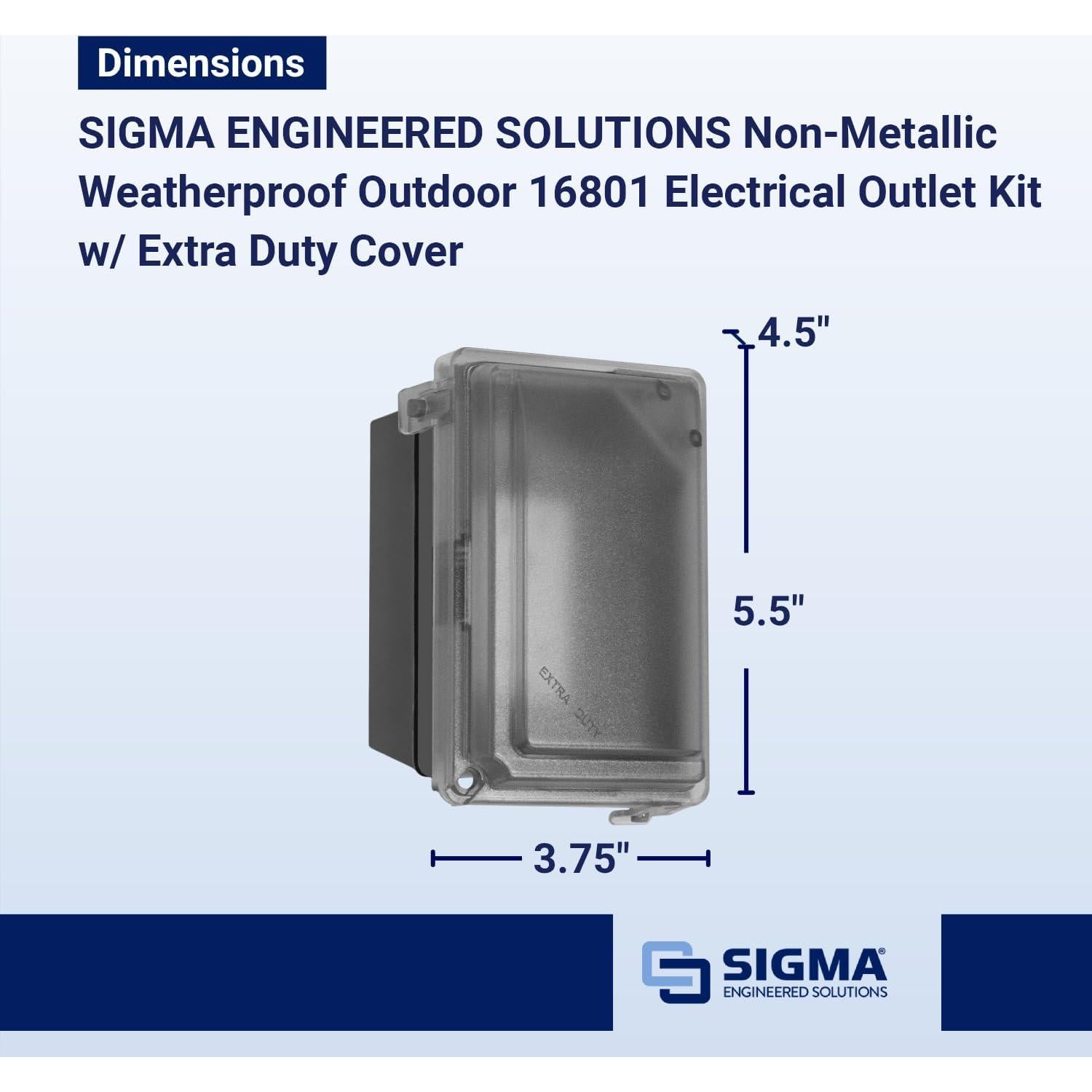 Kit Enchufe Eléctrico Exterior Sigma 16801 GFCI 15A IP66